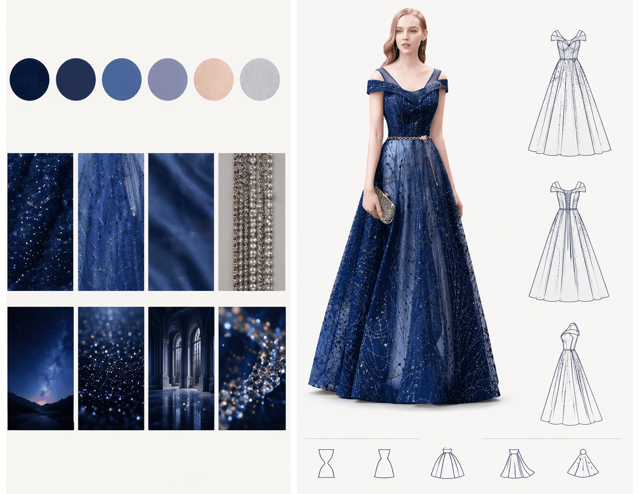 Palette and silhouette analysis board